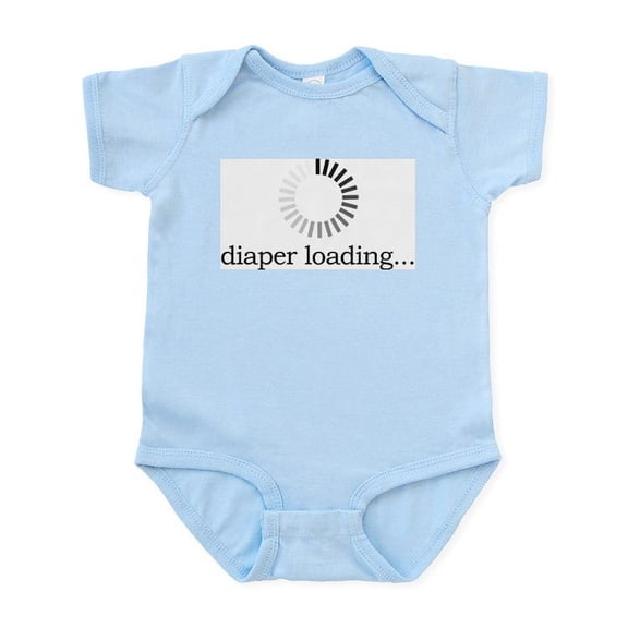 CafePress - Diaper Loading... Body Suit - Baby Light Bodysuit, Size Newborn - 24 Months