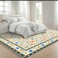 thumbnail image 6 of Washable Area Rugs for Living Room, Curtilage 8'x10' Non-Slip Boho Floral Indoor Rugs, Soft Low Pile Stain Resistant Carpet for Bedroom, Office, 6 of 11