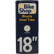 Bike Shop 18 Bicycle Inner Tube, Tire Widths 1.75-2.25 with Schrader Valve, Black