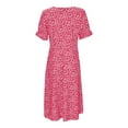 thumbnail image 5 of SRZYMJ Floral Vacation Dresses for Women: Trendy V-Neck Ruched Short/Long Sleeve Dress, 5 of 5