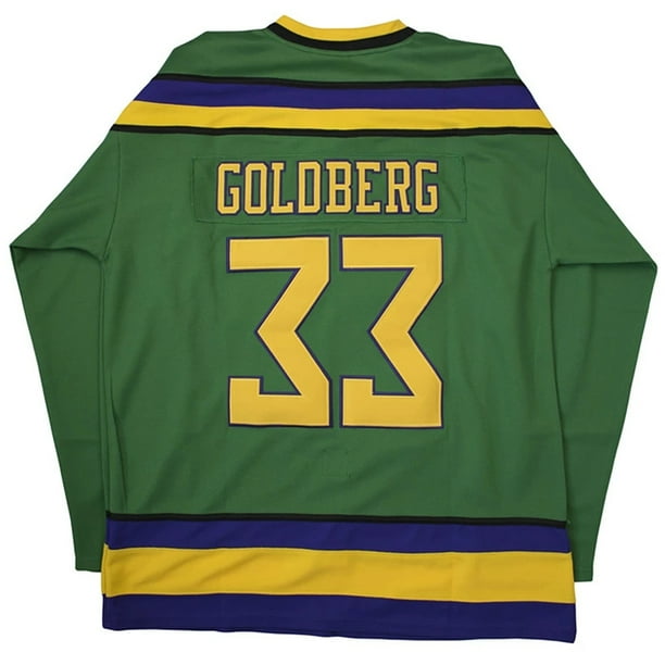Greg Goldberg 33 Stitched Men s Mighty Duck Movie Hockey Jersey
