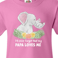 thumbnail image 4 of Inktastic I'll Never Forget That My Papa Loves Me with Cute Elephants Youth T-Shirt, 4 of 5