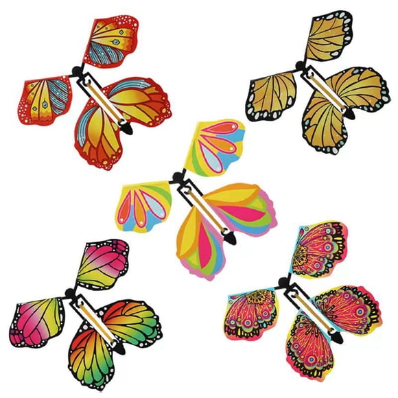 Flying Butterfly Magic Trick Toy With Elastic String For Children Stretch Prop Novelty Play Plastic Material Style A Indoor Outdoor Party Fun Game A