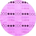 thumbnail image 1 of Ahgly Company Indoor Round Solid Purple Modern Area Rugs, 7' Round, 1 of 4