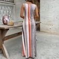 thumbnail image 4 of CIENVNSTG Summer Dresses for Women 2026 U Neck Sleeveless Casual Midi Dress Striped Printed Beach Vacation Sundresses with Pockets Vermilion S, 4 of 5