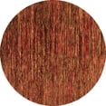 thumbnail image 1 of Ahgly Company Indoor Round Abstract Orange Modern Area Rugs, 4' Round, 1 of 4