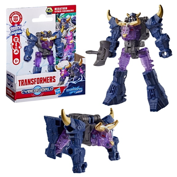 Transformers Toys CYBERWORLD Megatron Energon Surge Cyber Changers Action Figure, 6 