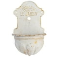 thumbnail image 3 of Creative Co-Op Metal Wall-Mounted Planter with Distressed Finish, White, 3 of 9