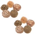 thumbnail image 4 of 10pcs Woven Rattan Balls Decorative Ball Vase Bowl Filler for Tabletop Decor, 4 of 6