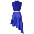 thumbnail image 2 of YONGHS Women Metallic Praise Dance Dress Overlays Tunics Irregular Lyrical Worship Liturgical Dance Costume Royal Blue L, 2 of 7