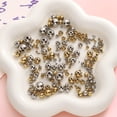 thumbnail image 4 of Nvzi 100 cuentas espaciadoras de acero inoxidable, diámetro de 0,16 pulgadas, cuentas espaciadoras circulares huecas doradas, utilizadas para el diseño de pulseras, collares y pendientes DIY., 4 of 5