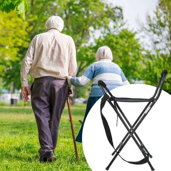 Hilitand Walking Chair Stick Cane Folding Stools Lightweight With Elderly Portable N