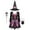 Black, variant on TiaoBug Kids Girls Halloween Witch Costume Glitter Long Sleeve Dress with Hat Magic Wand And Bag Cosplay Outfits Purple with Lights 9-10