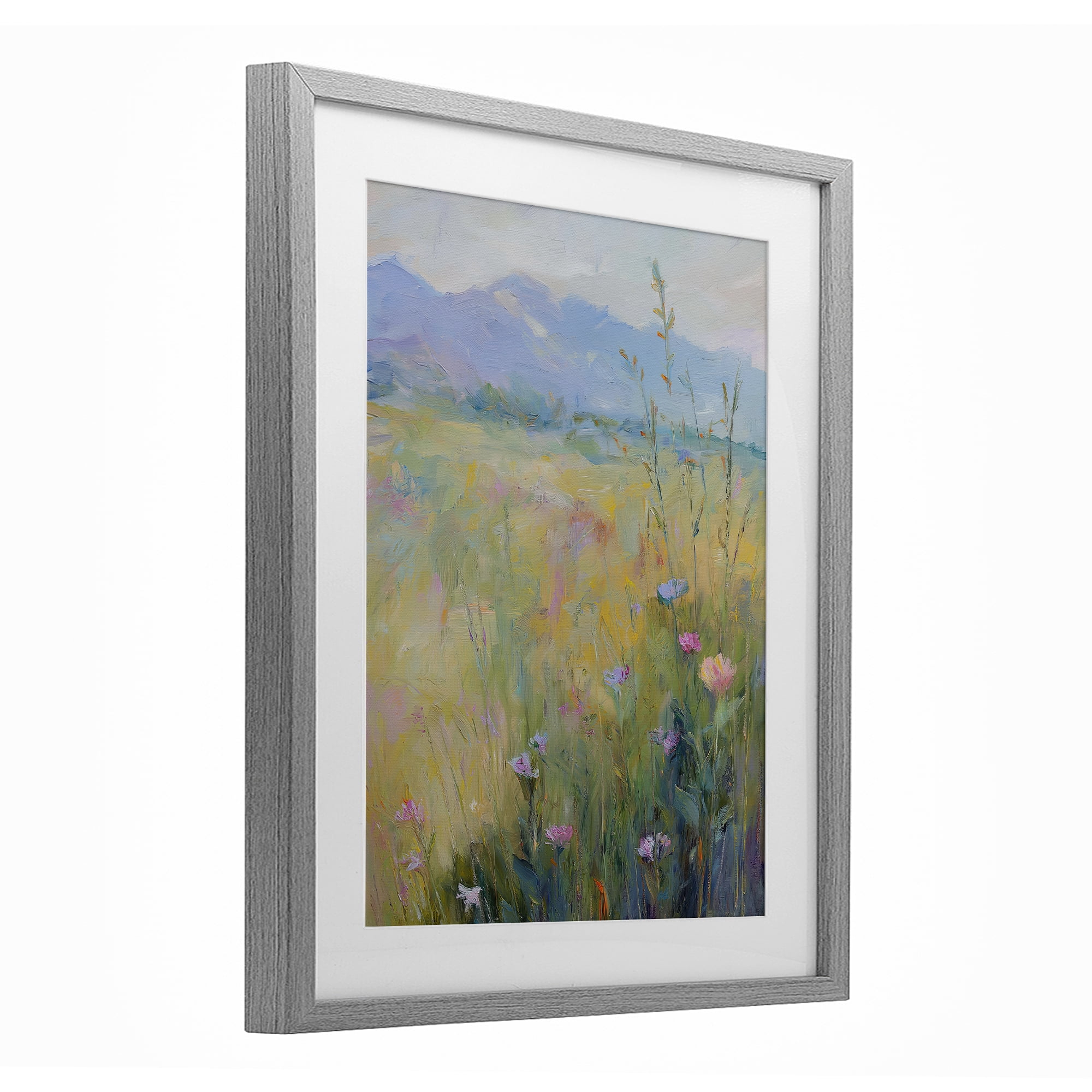 Stupell Industries Peaceful Meadow's Embrace Gray Framed Print Under Glass, design by Svetlana Aleynikova