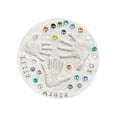 thumbnail image 4 of Stepping Stone for Kids DIY Handprint Gift Kit Indoor Outdoor Family Keepsake Gift, Includes 1 Mod, 26 Letter Stamps, and Colored Stones, 4 of 7