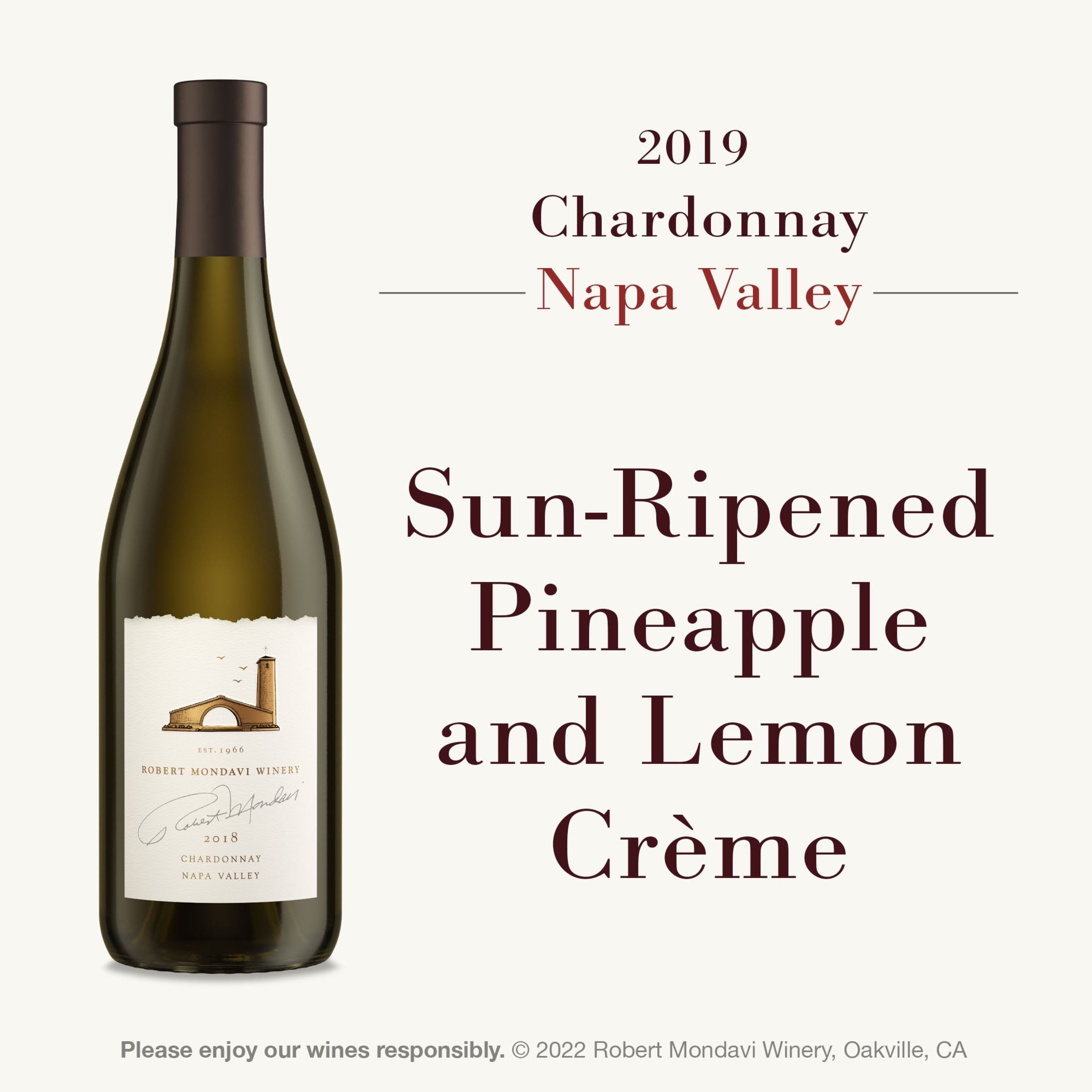 Robert Mondavi Winery Napa Valley Chardonnay White Wine, 750 ml