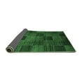 thumbnail image 2 of Ahgly Company Indoor Round Checkered Emerald Green Modern Area Rugs, 8' Round, 2 of 4