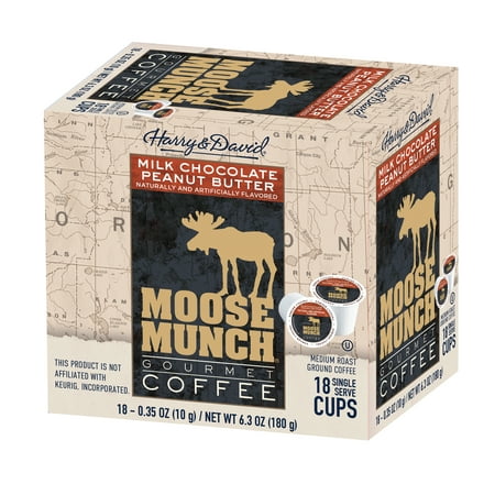 Moose Munch Milk Chocolate Peanut Butter Single Serve Cups 18 Count box