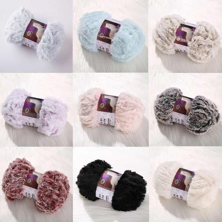 JUNTEX 50g/Ball DIY Fluffy Plush Chunky Thick Knitting Yarn