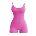 thumbnail image 1 of Baberdicy Combinaisons pour Femmes Liquidation Sans Manches Col Rond Bretelles Couleur Unie Combinaison Bretelles Rose, 1 of 6