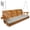 Teak Tone, variant on Innovaze 5.5 Ft Wooden Porch Swing with Seat Cushion, Cup Holders, Hanging Chains and 7mm Springs, Heavy Duty 880 LBS (Teak Tone, 3-Seater )