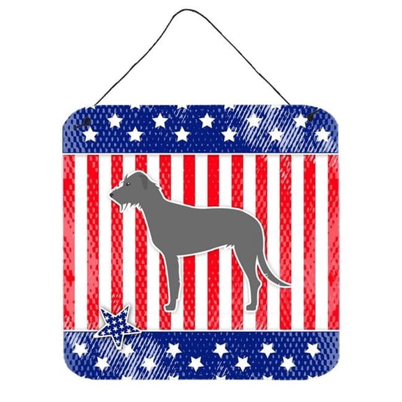 USA Patriotic Irish Wolfhound Wall or Door Hanging Prints