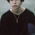 thumbnail image 5 of Murtoo stainless steel cross pendant necklace unisex adjustable curb chain, 5 of 10