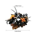 thumbnail image 3 of Gothic Leaf Candle Ring - Halloween Thanksgiving Table Decor Plastic Wreath Centerpiece Scented Candle Base Seasonal Home Accent Decor(C), 3 of 9