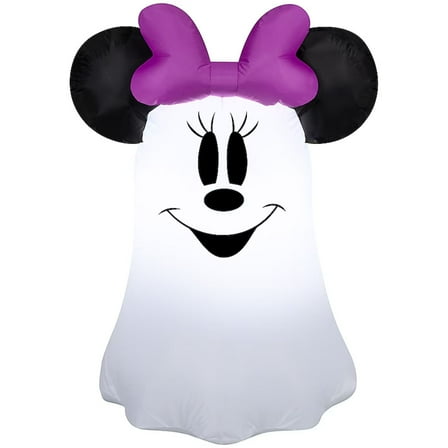 Gemmy Airblown Inflatable Stylized Minnie Ghost Disney, 3.5 ft Tall, Multicolored