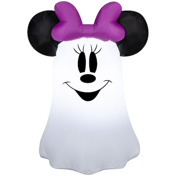Gemmy Airblown Inflatable Stylized Minnie Ghost Disney, 3.5 ft Tall, Multicolored