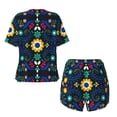 thumbnail image 5 of Lsque Colorful Mexican Flower Women's Short-Sleeved Pajama Set - 2 Piece Soft and Lightweight Sleepwear Set-4X-Large, 5 of 9