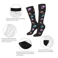 thumbnail image 3 of Yiaed purple cyan brown Skull Print Great elasticity Adult Stockings Sports socks for Men and Women, 3 of 6