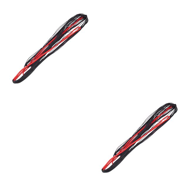 ziyahi Bow String Bicolor Bowstring Assist Abrasion Resistant Outdoor Fast Flight Lightweight Easy Operation Winding Rope Black red 62inch 2Set