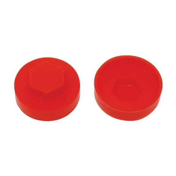 ForgeFix - TechFast Cover Cap Poppy Red 16mm (Pack 100)