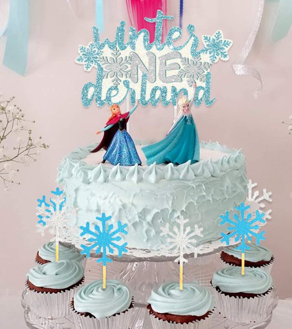 Download Snowflake Cupcake Toppers Winter Onederland Winter Onederland 1st Birthday Set Of 12 Party Supplies Paper Party Supplies Kromasol Com