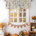 thumbnail image 2 of Thanskgiving Fall Tie Up Valance Curtains for Windows, Kitchen Curtains Window Treatments, Rustic Pumpkins Botanical Maple Leaf Short Window Shades Valances for Bedroom Bathroom Cafe 54"x18", 2 of 8