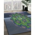thumbnail image 2 of Ahgly Company Indoor Rectangle Patterned Dark Slate Blue Abstract Area Rugs, 8' x 10', 2 of 6