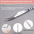 thumbnail image 4 of SHIQI-Lash Tweezers Professional Eyelash Extensions: 2 Pcs Kit Precision Stainless L-Shape Volume and Dolphin Isolation Curved Lash Tweezers with Ergonomic Design for Precise Grip, 4 of 4