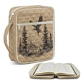thumbnail image 2 of Xixirimido Quilted Bible Cover Bible Case for Women, Large Bible Carrying Case with Handle, Bible Study Supplies & Christian Gift for Men, Eagle Deer Cross Forest, 2 of 7