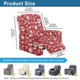 thumbnail image 6 of Yuyamidu Santa Claus Recliner Chair Covers 4 Piece Breathable Recliner Sofa Slipcovers with Pocket Washable Lazyboy Covers Couch Chair Cover for Living Room Gift for Friends, 6 of 8