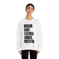 thumbnail image 3 of Electrical engineer Dad Fathers Day Birthday Sweatshirt, Gifts, Crewneck, 3 of 4