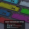 thumbnail image 2 of Teclado y ratón inalámbricos KOPJIPPOM Large Print 7 colores, 2 of 6