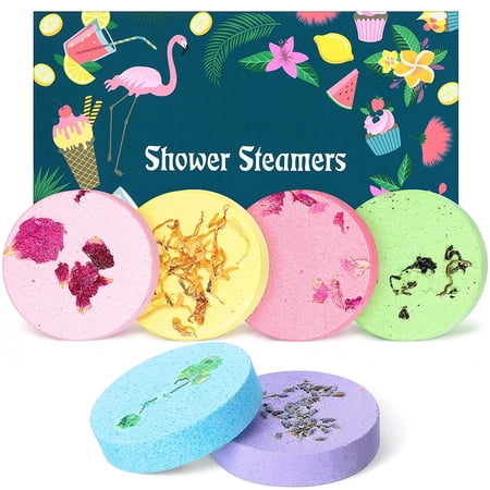 HISRFO 6 Pieces Shower Steamers Shower Bath Bombs Tablets Vapor Steam ...