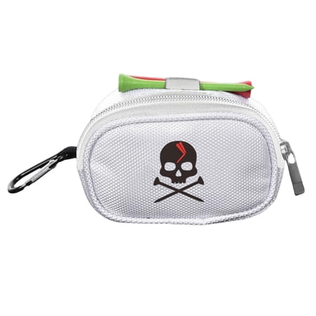 TTETTZ Zipper Golf Balls Outdoor Waist Bags Storage Bag Container Golf Ball Holder Waist Pouch Golf Tee Bag Pocket White