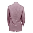 thumbnail image 5 of FRSASU New Women's 2 Piece Striped Outfits Long Sleeve Button Down Shirt and Shorts Set Lounge Matching Sets Summer Thin Sets Purple S(S), 5 of 9
