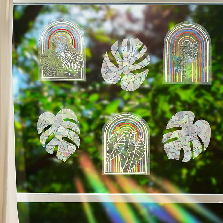 Tsugar Rainbow Sun Catcher Wall Stickers PVC Window Mirror Sticker Bedroom  Decoration Window Decal for Home Decor Rainbow Maker S5E5
