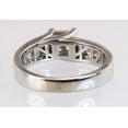 thumbnail image 2 of TAAPSEE JEWELS Men's Wedding Band Ring Princess Cut Diamond 14K White Gold Plated, 2 of 5