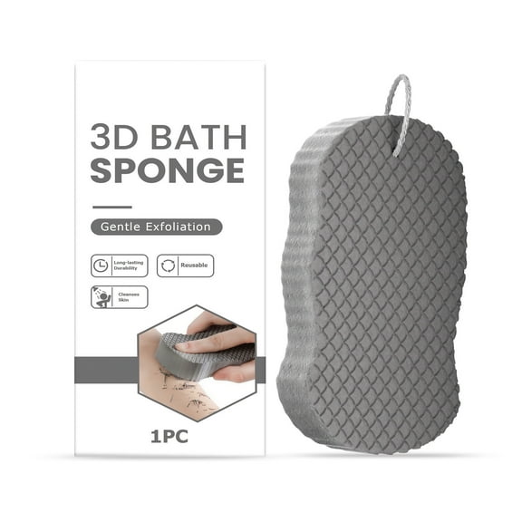 Exfoliating Bath Sponge, Exfoliating Body Sponge Skin Friendly & Reusable for Adults Women and Men