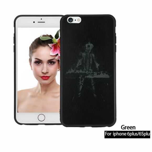 ZOUSSIQI TPU Protective Thermal Sensor Heat Induction Back Case for iPhone 6PLUS/6SPLUS Green EL225#63496