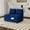 Blue, variant on Leumius Folding Sofa Bed, 3 Lengths Available, Modern Sofa Velvet Pull-Out Bed, Loveseat with Adjustable Backrest, USB Port and Rotating Phone Holder, Beige.